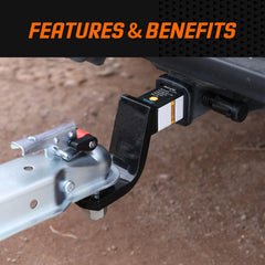 METOWARE coupler lock with red rubber ring protects trailer finish