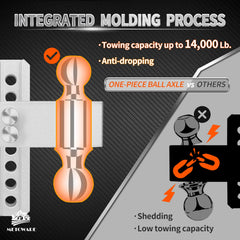 Rounded milled corners ease hitch insertion and reduce snag during hookup