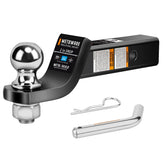 METOWARE trailer hitch ball mount with 2in drop for level towing on trucks and SUVs