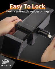 METOWARE trailer hitch lock fits 2-inch receiver tubes for Class III and IV.