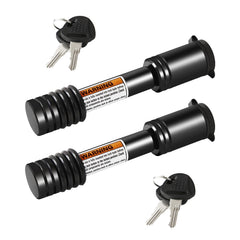 METOWARE trailer hitch lock with 5-8 inch pin secures 2-inch receivers against theft.
