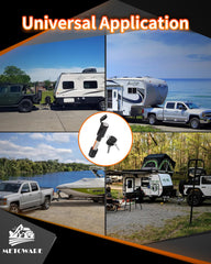 METOWARE two-pack provides secure hitch protection for multiple setups.