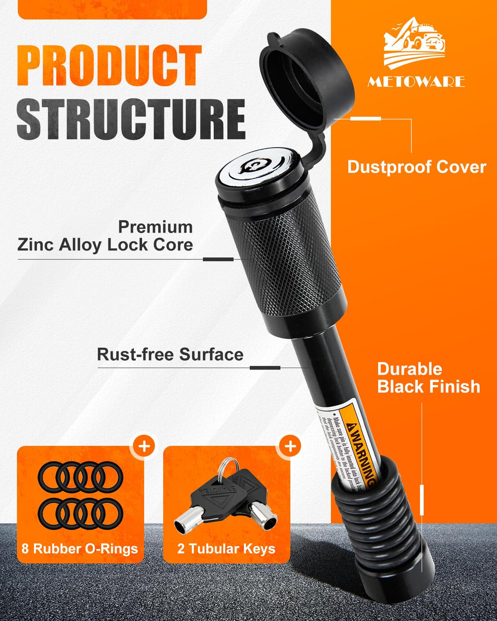 METOWARE weatherproof design with o-rings reduces rattling and wear.