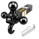 METOWARE tri-ball hitch with 1-7/8-inch ball for versatile towing.