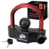 METOWARE universal hitch lock with adjustable fit to multiple couplers for secure towing