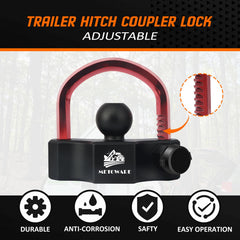 METOWARE zinc alloy core anti-theft design enhances trailer security