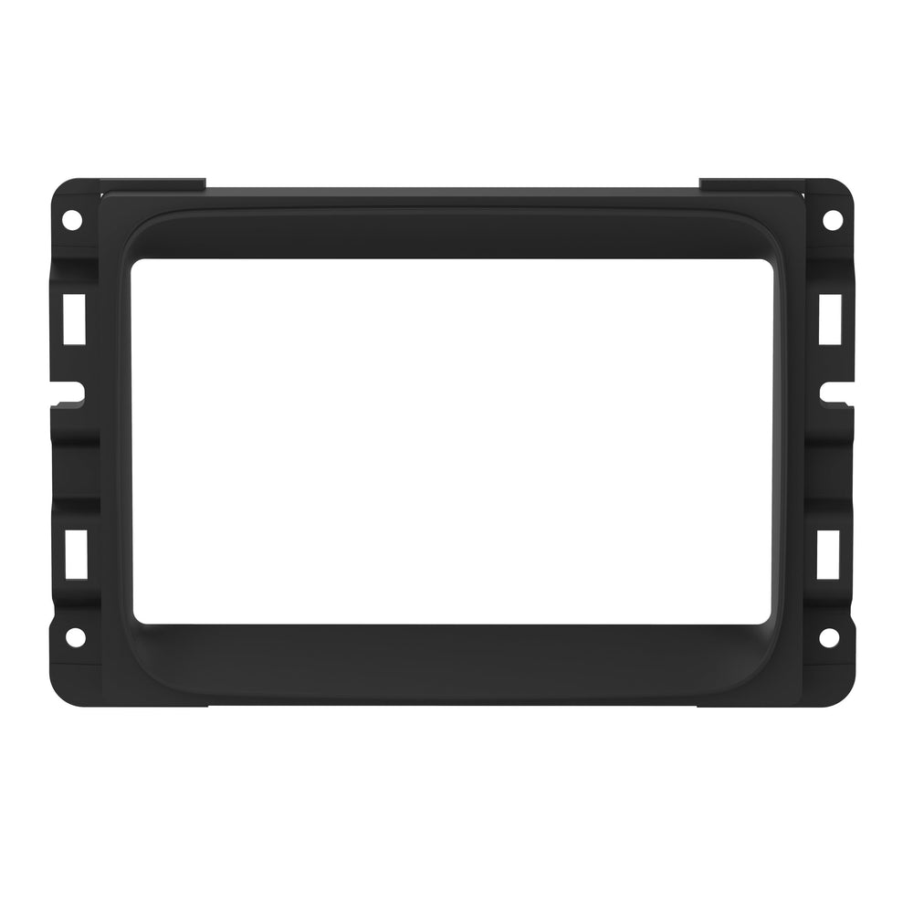 Matte black finish on the Metra dash kit complements the original interior and resists wear.
