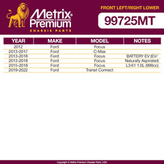Metrix Premium front right lower control arm assembly for stable alignment