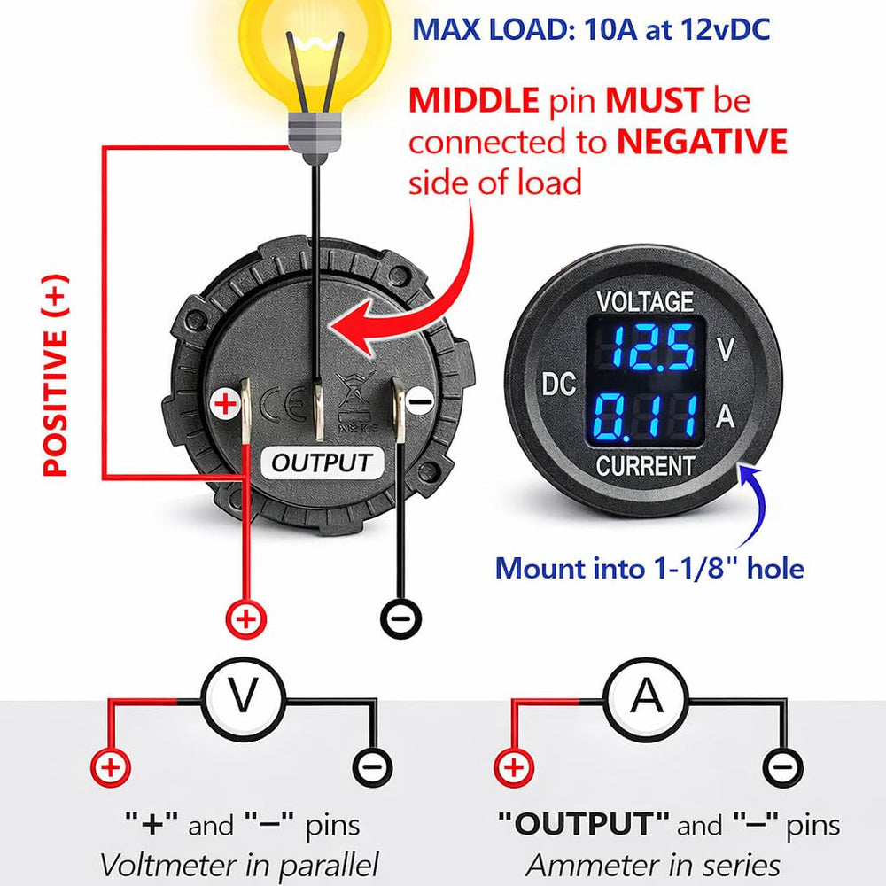 MGI SpeedWare blue LED gauge for boats, cars, and RVs improves situational awareness.