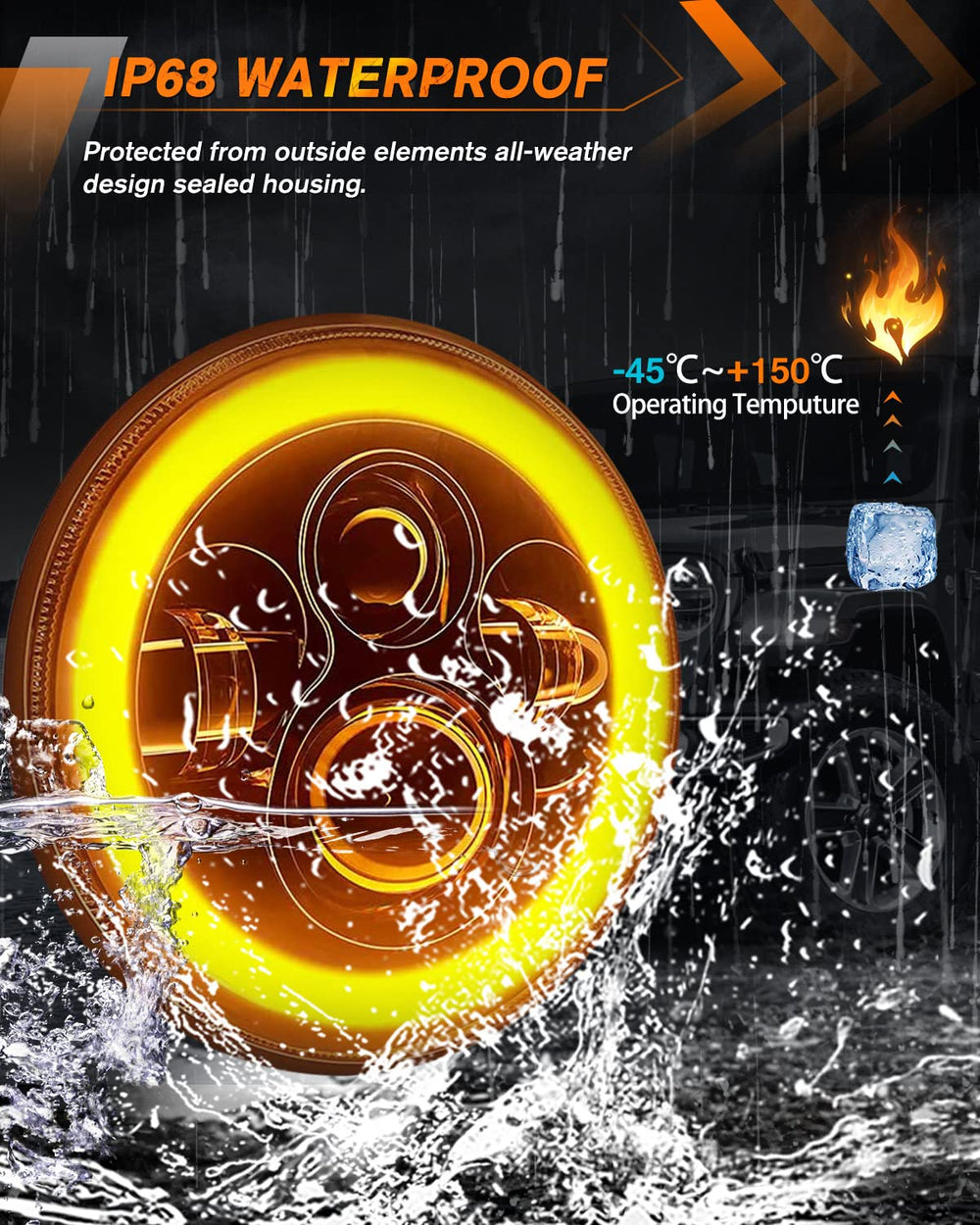 MGLLIGHT IP67 waterproof housing with heat dissipation design.