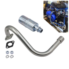 MGWILL Predator 212 exhaust muffler close-up ready for bolt-on installation