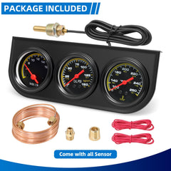MH gauges with red needles and backlighting for easy reading