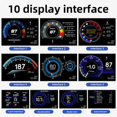 MH Head Up Display dual system switch offers OBD2 and GPS versatility.