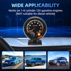 MH tachometer real-time RPM display supports quick driving decisions