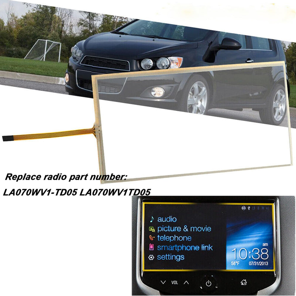 Digitizer glass for Chevrolet radio LA070WV1-TD05 with 4-pin interface