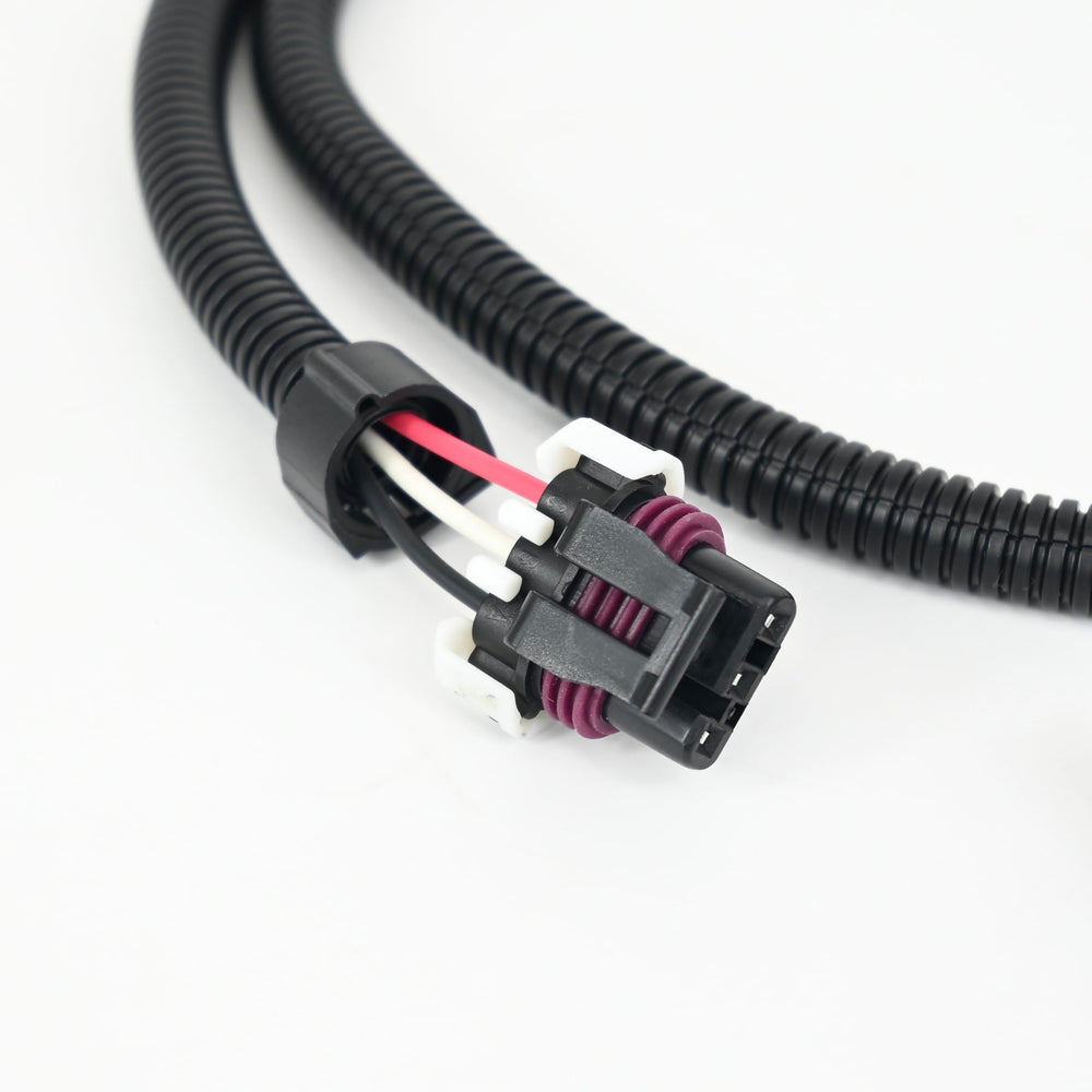 Michigan Motorsports LS front cam extension plugged into sensor for plug-and-play setup