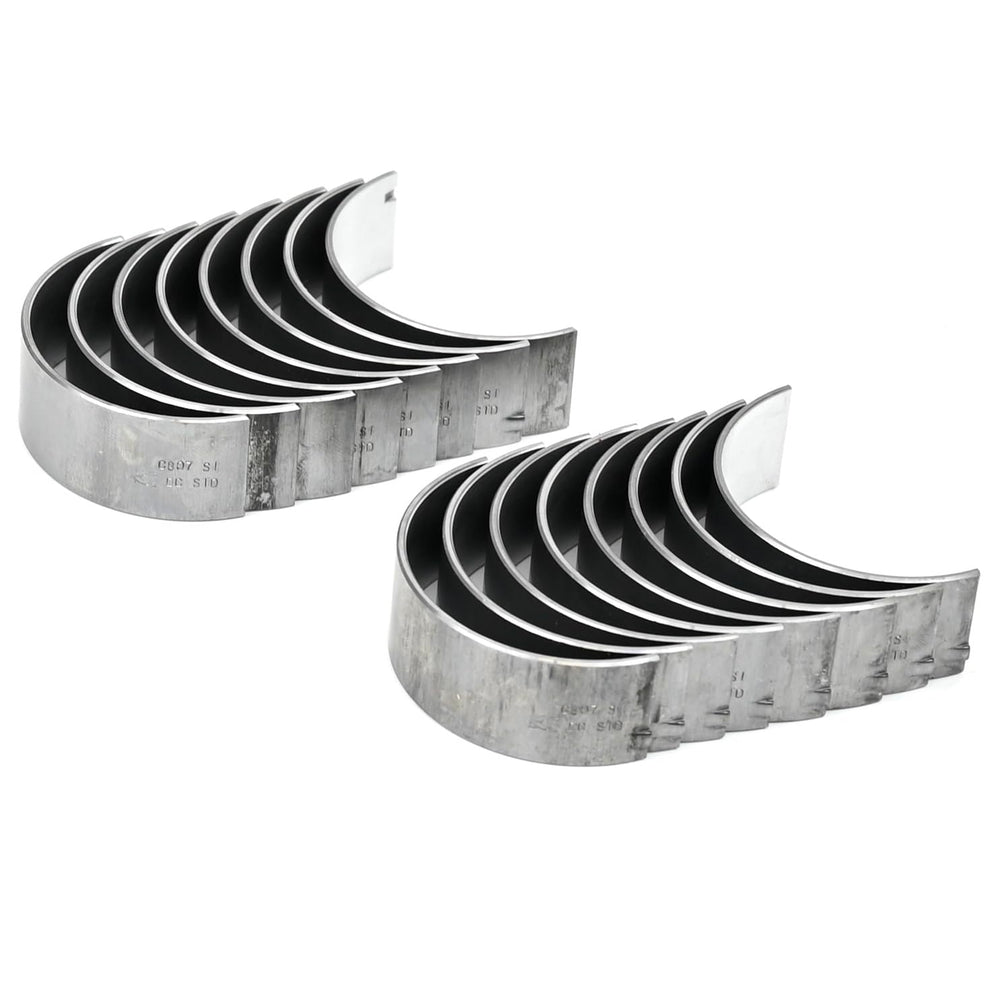 Michigan Motorsports LS rod bearings closeup highlighting durable surface for high-rpm use.