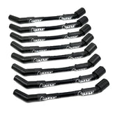 Michigan Motorsports LS wire set with black 10mm boots for clean under-hood aesthetics.