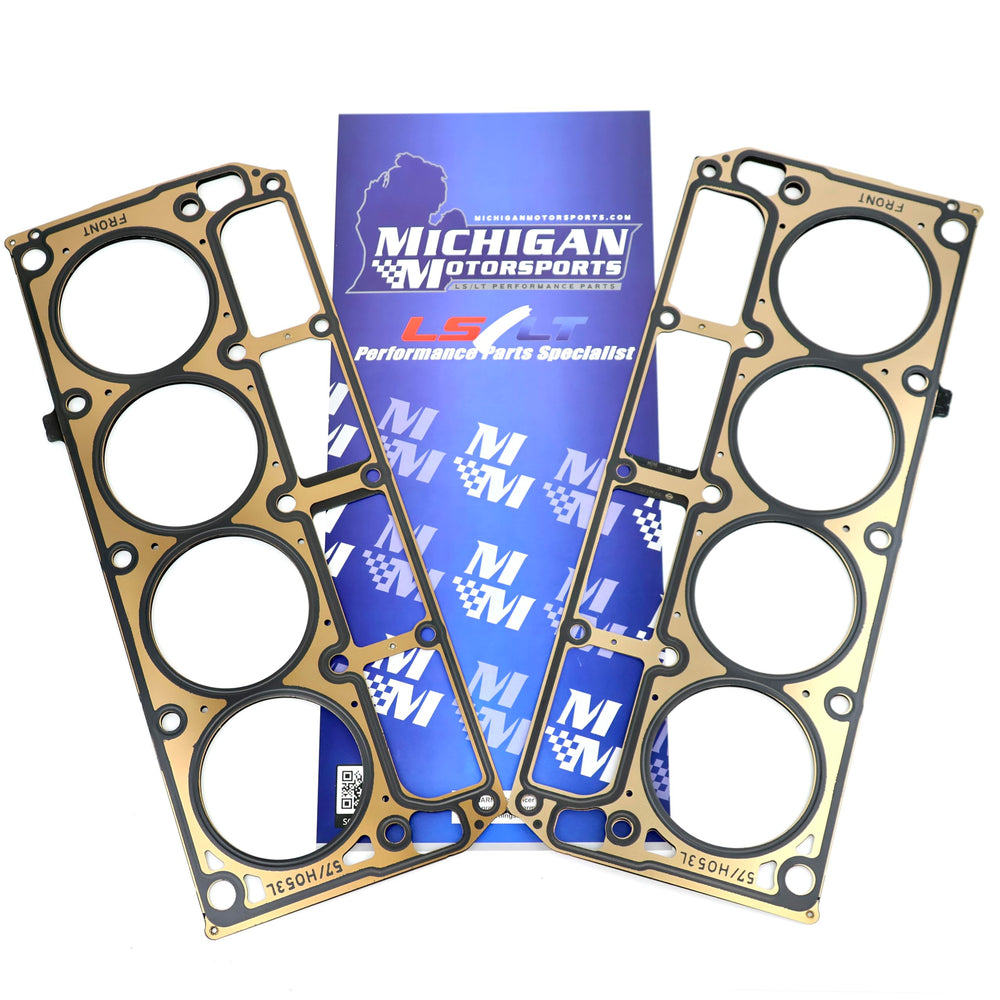 MLS gasket layers close-up showing precise multi-layer steel construction