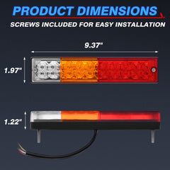 MICTUNING 20 trailer tail lights bar pack-of-2: value and redundancy