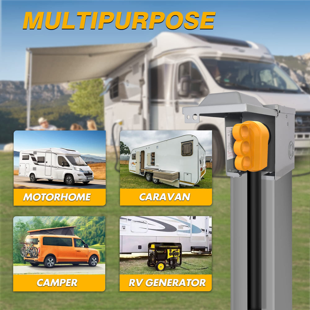 MICTUNING 50A RV plug compatible with common RV cords for versatility
