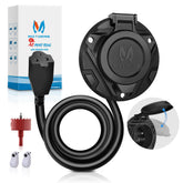 MICTUNING AC port plug side view, rugged outdoor-ready design.