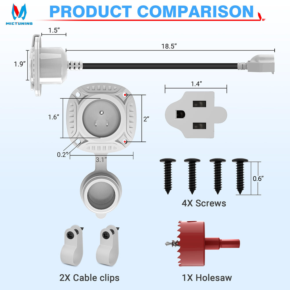 MICTUNING adhesive cable clips for tidy wire organization