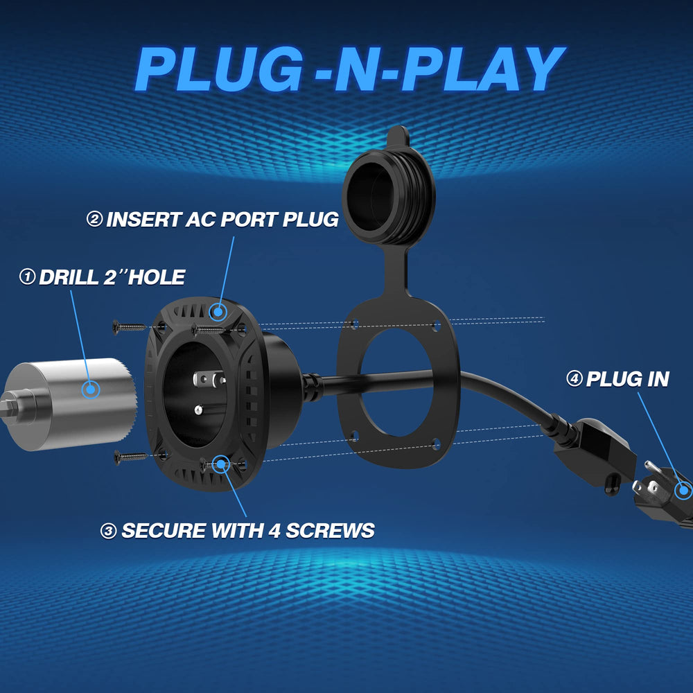MICTUNING easy flush-mount installation with included screws.