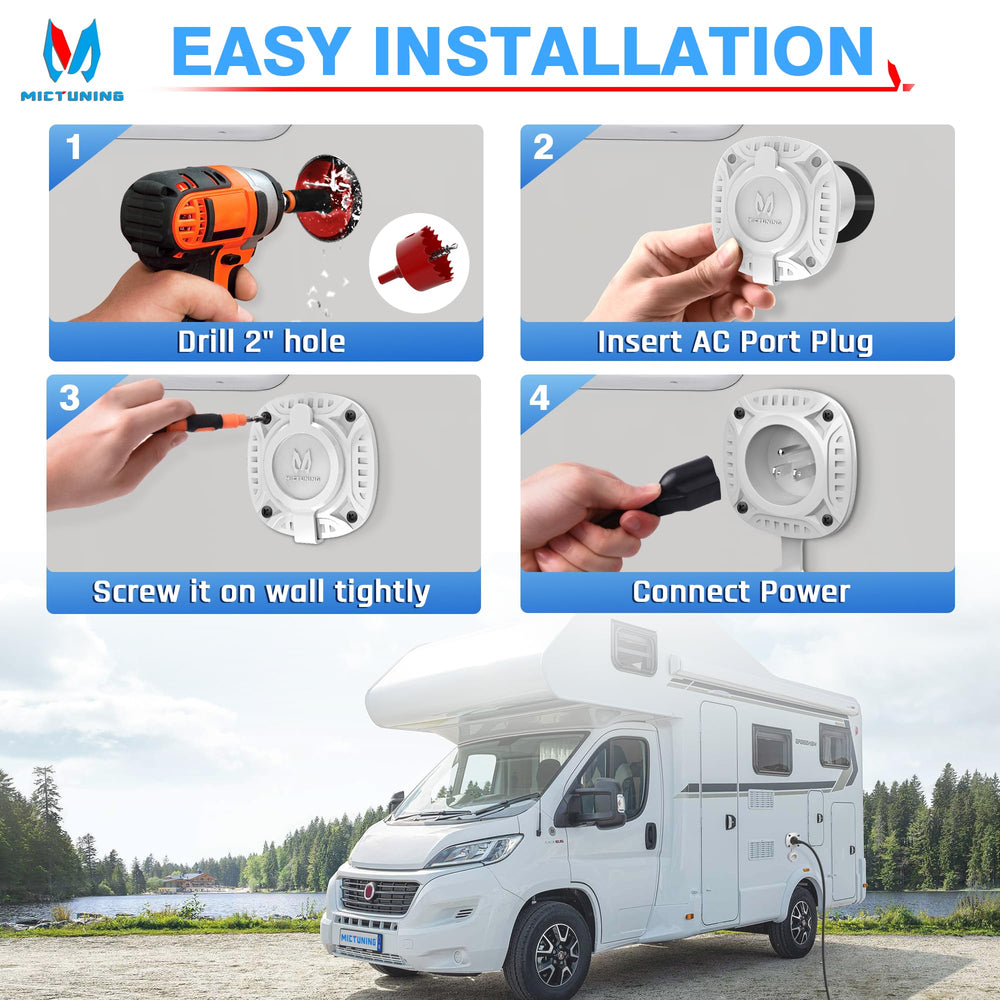 MICTUNING flush-mount installation showing OEM-style fit