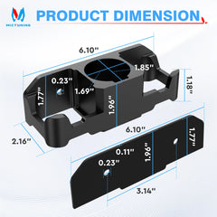MICTUNING protective back pad and screws support secure installation