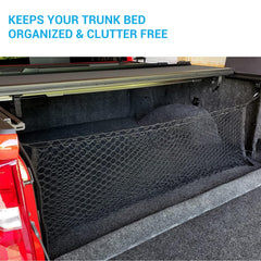 MICTUNING truck bed cargo net universal fit for Chevy Silverado and Ford F-Series.