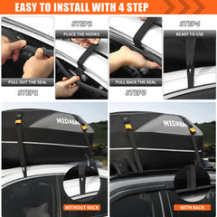 MIDABAO roof bag folded for compact storage when not in use