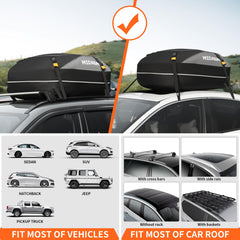 MIDABAO soft-sided roof bag on car demonstrates flexible storage