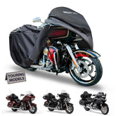 Mieapond Harley touring cover shields motorcycle from rain with waterproof fabric