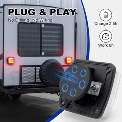 MIEFL magnetic tail light base secured for temporary mounting