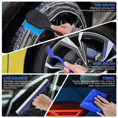 MIANYINGR car wash mitt and towels for gentle cleaning.
