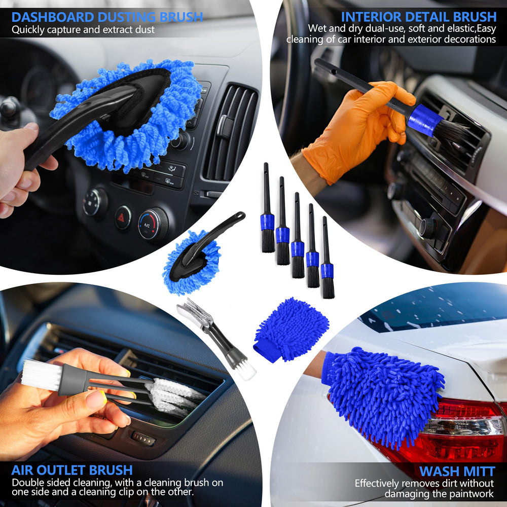 MIANYINGR wheel and tire brush for quick grime removal.
