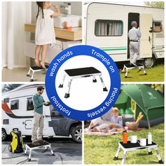 Mifami metal step stool sturdy weight capacity up to 660 pounds.