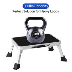 Mifami RV Step Stool non-slip platform ensures secure footing on tile.