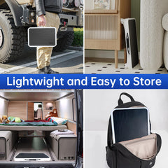 Mifami RV Step Stool side folding handle for easy carrying.