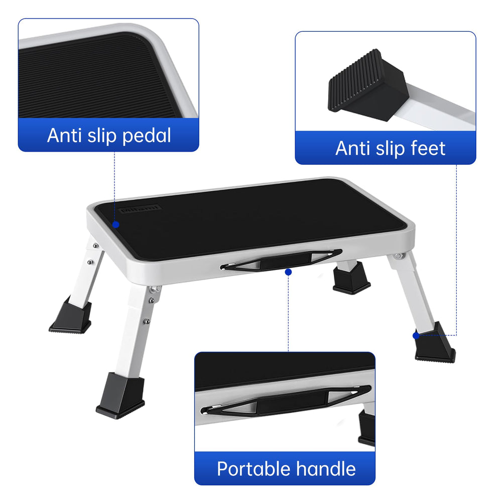 Mifami RV Step Stool with thick rubber feet prevents sliding on floors.
