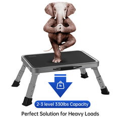 Mifami step stool with 500 lb capacity supports heavy use in RVs and kitchens.