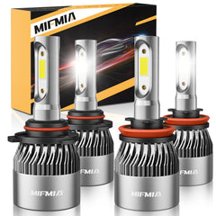 MIFMIA H11 bulbs combo front view for clearer night visibility.