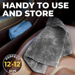Mighty Cleaner 6-pack microfiber towels for home and auto cleaning tasks.
