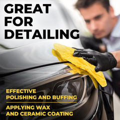 Mighty Cleaner compact towel stored in glovebox for quick touch-ups.