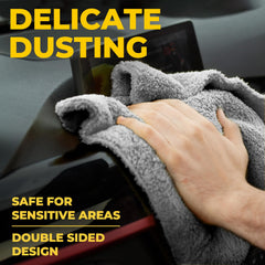 Mighty Cleaner dashboard and screen cleaning towel removes smudges safely