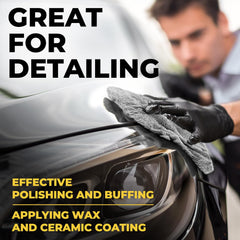 Mighty Cleaner durable reusable towel for repeated car drying and buffing.