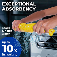 Mighty Cleaner Premium XL Shammy car drying 2: absorbent performance reduces drying passes