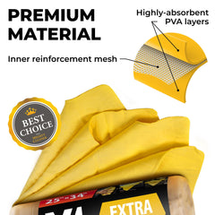 Mighty Cleaner Premium XL Shammy easy use 1: wring out and continue drying smoothly