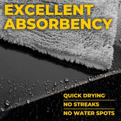 Mighty Cleaner scratch-free car towel used for waxing and residue removal.